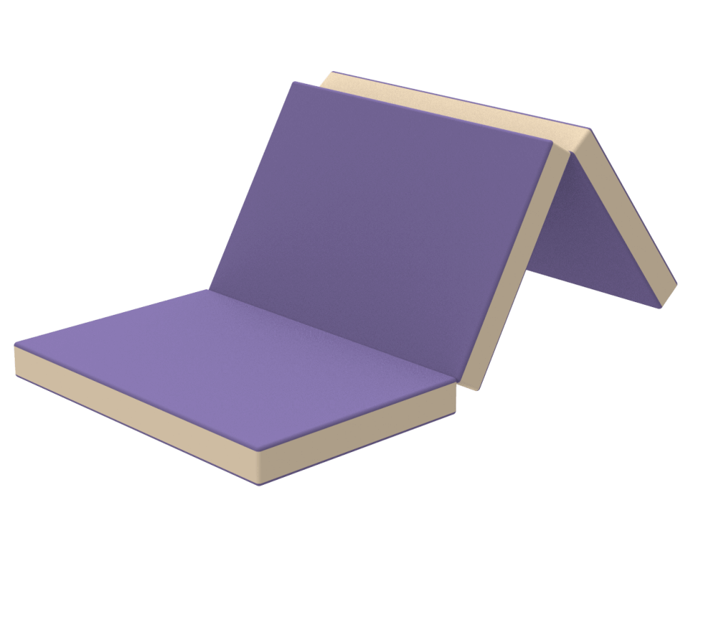 Мат гімнастичний складаний з 3-х частин, вторинний поролон 200х100х5 см, шкірозамінник Флай (Kidigo ТМ)