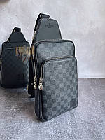 Мужская сумка слинг кожаная Louis Vuitton Avenue Sling