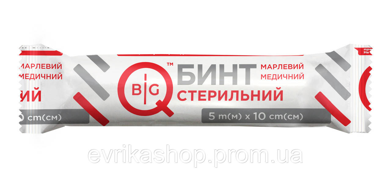 Купить Бинт марлевый медицинский стерильный BigQ 5 м х 10 см тип 17 EV ...