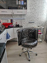 Прозорий силікон, м'який прозорий матеріал для пошиття чохлів на крісла для перукарень, салонів краси та ін.