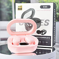 Бездротові вакуумні сенсорні навушники E8S Games stereo earphones Pink