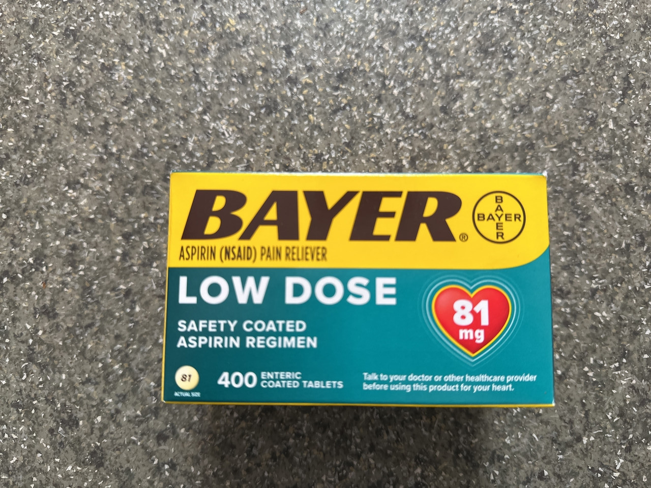 Bayer Aspirin Low Dose 81 mg 400 таблеток (ID1427011625), цена 1109
