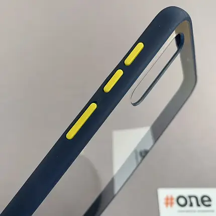 Чохол для Samsung Galaxy A50s прозорий з кольоровим обідком чохол на телефон самсунг а50с синій C7T, фото 2