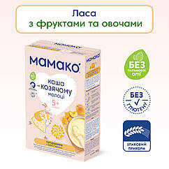 Дитяча каша МАМАКО кукурудзяна з гарбузом та абрикосом на козячому молоці, від 5 місяців, 200 гр
