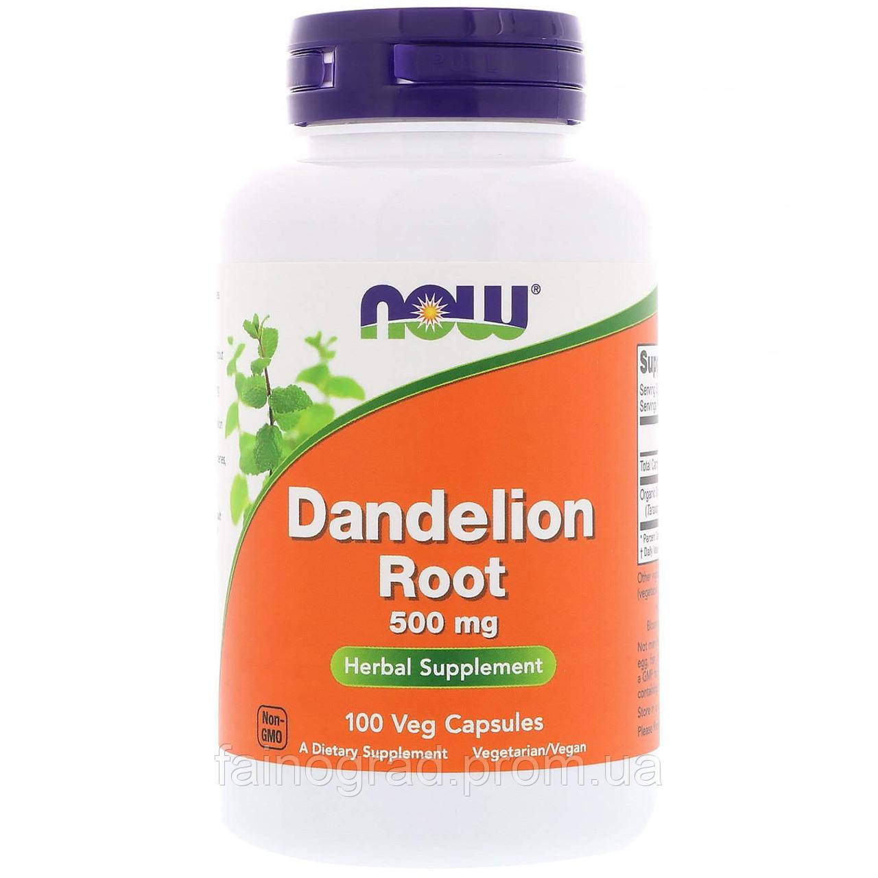 Купить Корень одуванчика Dandelion Root Now Foods 500 мг 100 капсул FG ...