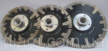 Алмазный диск для резки гранита с фланцем, turbo-segment stonecraft 115x2,0/1,2x7,5xF-М14 - фото 1 - id-p263332175