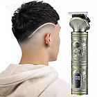 Машинка для стрижки волосся VGR 962, з дисплеєм та USB / Акумуляторний триммер для бороди та вусів з 4 насадками, фото 5