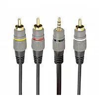 Аудио-кабель Cablexpert CCAP-4P3R mini-jack 3.5 (тато) 3хRCA (тато), 1, 5m Black