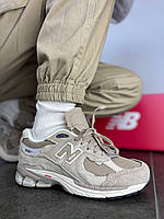 Женские кроссовки New Balance 2002R Protection Pack Driftwood Нью Баланс 2002Р светло коричневый замш деми