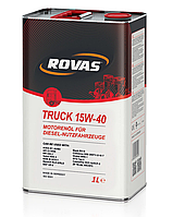 Минеральное дизельное моторное масло Rovas Truck 15W-40 1л