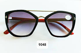 Сонцезахисні жіночі окуляри красивої форми Модель 9048