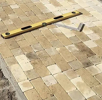 Бруківка з каменю піщаника для тераси, басейну, доріжок, тротуарів, колир жовтий