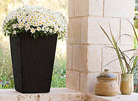 Горшок для цветов (кашпо) Keter (Кетер) Rattan Style Planter M (17192301) Коричневый