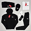 Комплект The North Face TNF 7в1 Зе Норд Фейс ТНФ Костюм набір жилет кофта штани футболка шорти чорний чоловічий жіночий, фото 3
