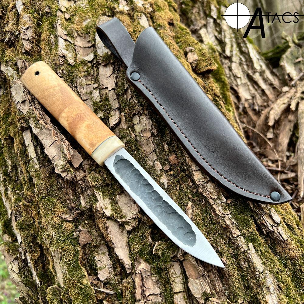 Ніж ручної роботи Якут-222 зі шкіряним чохлом (СТАЛЬ 95-18)