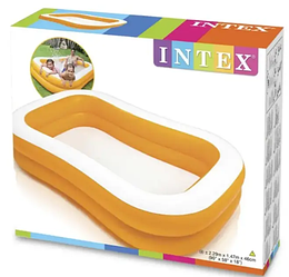 57181 Intex Басейн надувний для дітей, 229х46х147 см, вініл, 2 борти, клапан для зливу