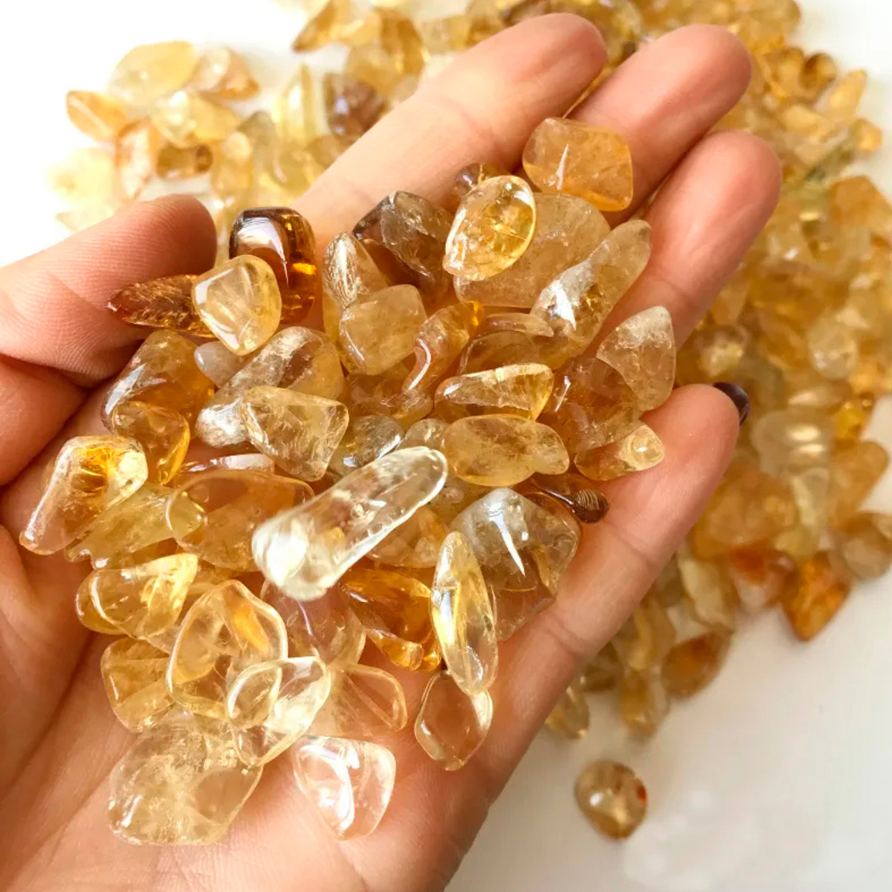 Камінь натуральний. Цитрин, крихта, фракція 12-18 мм. Уп. 20 г