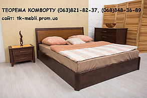 Ліжко двоспальне з підйомним механізмом "Сіті" (інтарсія) 180х200