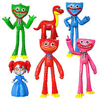 Набор фигурок Мини Хагги Вагги, Брон и Кукла Поппи из к\и Poppy Playtime, 7-11 см