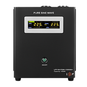 ДБЖ з правильною синусоїдою 24V LPY-W-PSW-1500VA+(1050Вт)10A/15A
