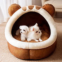 Домик спальное место для собак и кошек теплый мягкий M, 40 см