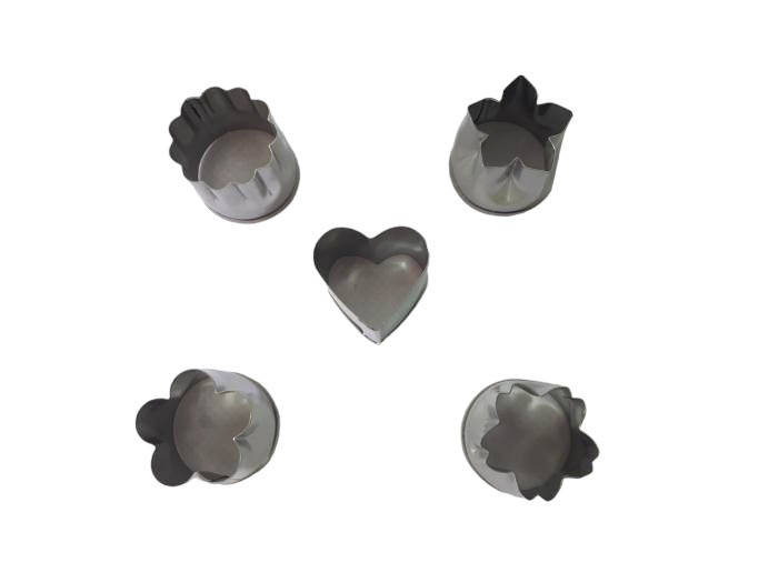 Набір кондитерських насадок для канапе з нержавіючої сталі 5 штук D 2,2 cm H 2,5 cm