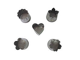 Набір кондитерських насадок для канапе з нержавіючої сталі 5 штук D 2,2 cm H 2,5 cm