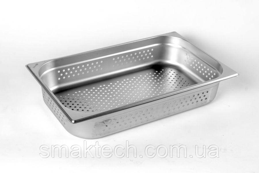 Гастроємність Brillis перфорована н/с без ручок 1/1x100mm, Ø 3 mm
