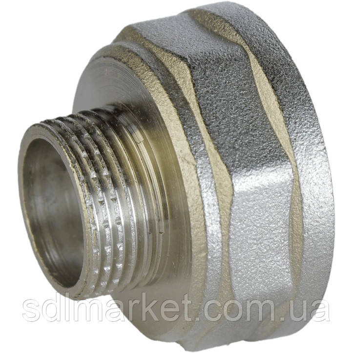 Перехідник нікельований 1 1/4| ВР х 1/2| НР штампований А0620А (нк)