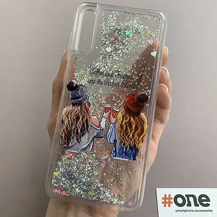 Чохол для Samsung Galaxy A50s чохол що переливається з рідиною з принтом на самсунг а50с подружки PCT, фото 1