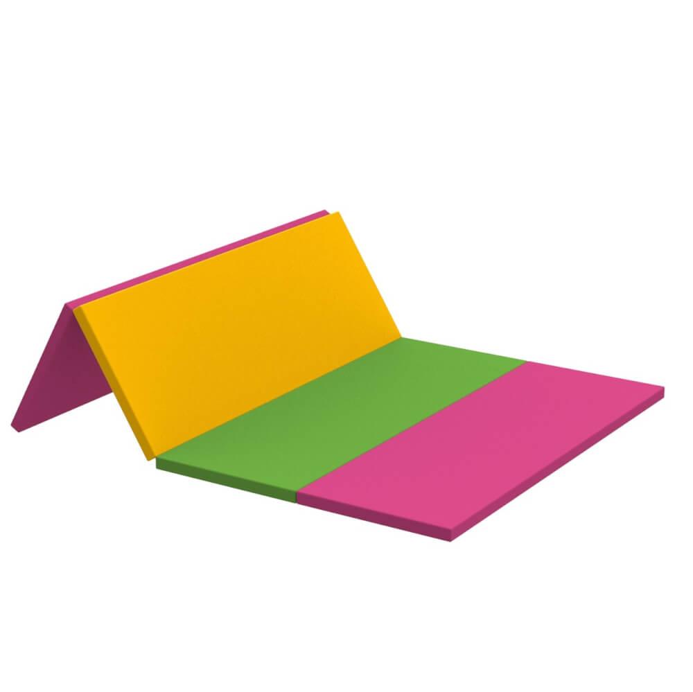 Мат гімнастичний складаний Premium вторинний поролон 200х100х4 см, тканина ПВХ (Kidigo ТМ)