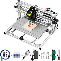 VEVOR CNC 3018 DIY Гравировальный станок с лазером 5500 мВт, DIY мини-гравировальный станок с ЧПУ, лазерная