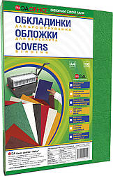 Обкладинка картонна DELTA COLOR 230гр/м2 A4 зелена уп/100шт TM DA