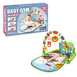 Розвивальний килимок для немовлят, музичний килимок піаніно для дітей із дугою, 5 іграшок 226-5 Зелений, фото 2