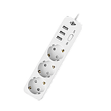 Мережевий фільтр PREMIUM LP-X3 USB 2 м White (2200 Вт), фото 4