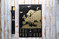 Скретч карта Европы Black на англ языке оф