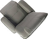 Крісло сіре для відпочинку з масажем + пуф + обігрів, фото 7
