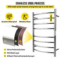 VEVOR Полотенцесушитель Радиатор Полотенцесушитель Полотенцесушитель 800x610x155mm