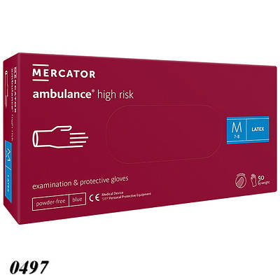 Рукавички латексні Mercator медичні 50 шт М