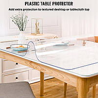VEVOR 2134x1070 мм пленка для стола из ПВХ прозрачная 1,5 мм скатерть коврик для стола ПВХ скатерть коврик для