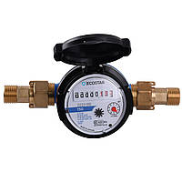 ECOSTAR DN15 1/2" E-D R160 Лічильник холодної води, Клас точності С (R-160) (з штуцерами)