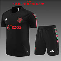 Детский летний тренировочный костюм / футбольная форма Манчестер юнайтед 2023-24