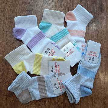 Дитячі стрейчеві шкарпетки сітка"LOMANI" Спорт Art: 712 на Дівчинку / 12 пар 20-22(31-33)