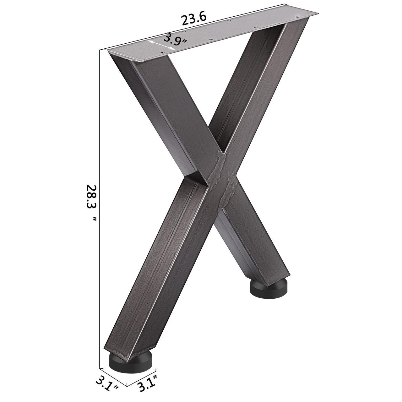 VEVOR ножки стола 720 x 600 мм X-Frame, каркас стола 28 x 24 дюйма направляющие стола из нержавеющей стали - фото 7 - id-p1845899996
