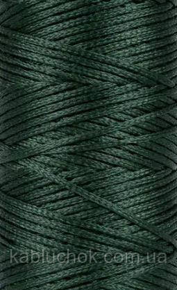 Нитка вощена, 1,2 мм кв.зелена (S078), плоский шнур 100 метрів, фото 1