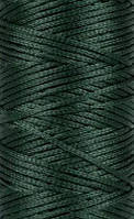 Нитка вощена, 1,2 мм кв.зелена (S078), плоский шнур 100 метрів
