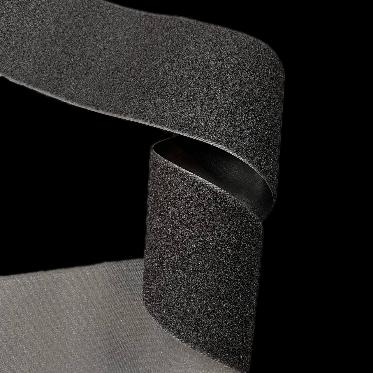Липучка контактна Velcro 100 мм колір Чорний стрічка-петлі