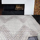 Килим AGRA EN18A 1,6Х2,3 Сірий з бежевим прямокутником, фото 4