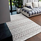 Килимок AGRA EN76A 0,8Х1,5 Білий з бежевим прямокутником, фото 5