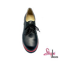 Жіночі туфлі чорного кольору з натуральної шкіри “Style Shoes”, фото 2